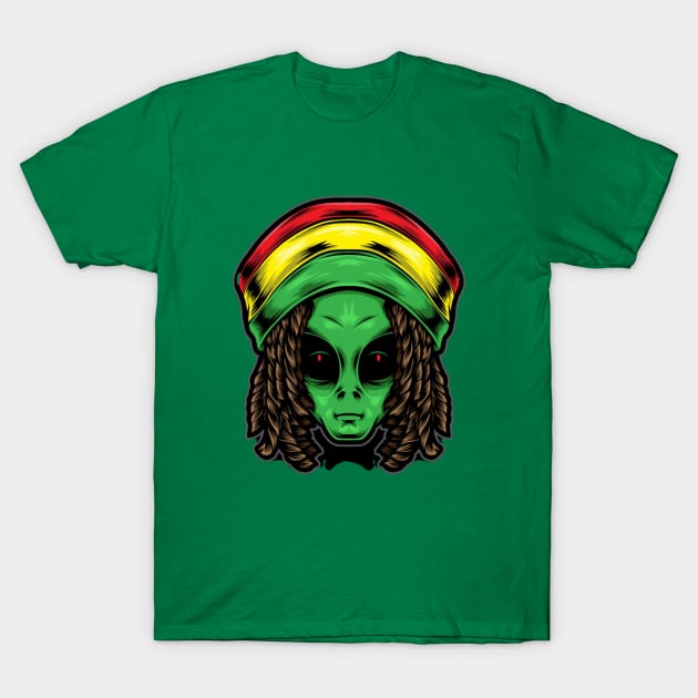 Reggae alien T-Shirt by Rakos_merch